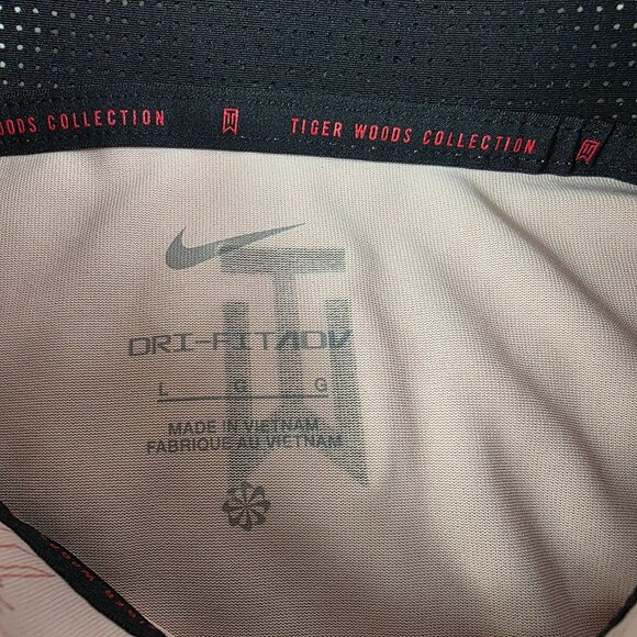 Nike Tiger Woods Mens Size Large Pink Polo Shirt Hawaii Clippers Classic Golf - Picture 5 of 11
